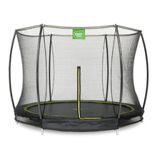 Cargar imagen en el visor de la galería, Cama elástica en suelo EXIT Silhouette ø244cm con red de seguridad - Negra
