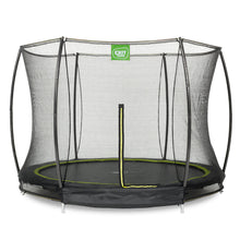 Cargar imagen en el visor de la galería, Cama elástica en suelo EXIT Silhouette ø305cm con red de seguridad - Negra