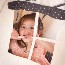 Load image into Gallery viewer, Beige children's tipi STARS gray