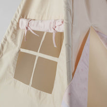 Load image into Gallery viewer, Beige children's tipi STARS pink