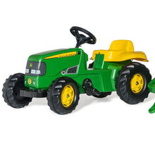 Load image into Gallery viewer, John Deere pedal tractor with trailer