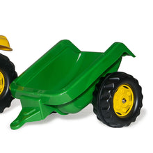 Load image into Gallery viewer, John Deere pedal tractor with loader and trailer