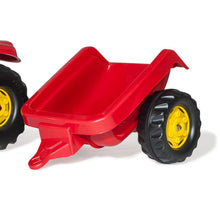 Cargar imagen en el visor de la galería, Tractor de pedales Rolly Kid con remolque color rojo