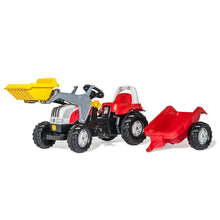 Cargar imagen en el visor de la galería, Tractor de pedales Steyr 6165 CVT con pala cargadora y remolque