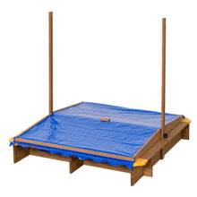 Carregar imatge al visor de la galeria, Arener infantil de fusta amb tendal - Eivissa 120 x 120