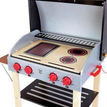 Cargar imagen en el visor de la galería, Barbacoa infantil de madera Gourmet Grill Hape con accesorios