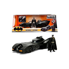 Load image into Gallery viewer, 1989 Metallic Batmobile 1:24 Scale with Batman Figure