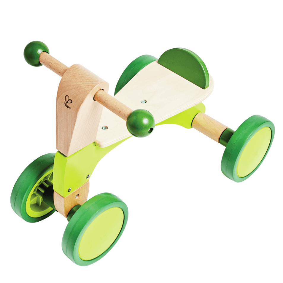 bicicleta de madera sin pedales Bicicleta sin pedales de madera color verde