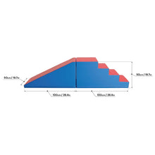 Load image into Gallery viewer, Foam Blocks for Motor Skills Stairs and Slide - Red and Blue