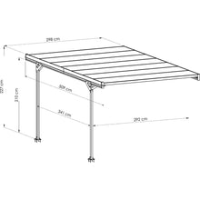Carregar imatge al visor de la galeria, Pèrgola Adossada d'Alumini Trigano Mistral Wall 15 m²