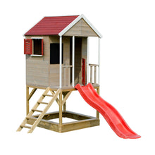 Cargar imagen en el visor de la galería, Casa de Madera Infantil para Jardín Summer Adventure House con Tobogán