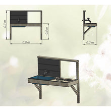 Load image into Gallery viewer, My Lodge children's garden playhouse with swing and kitchen