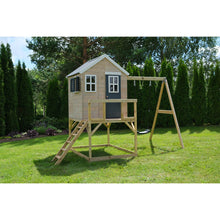 Load image into Gallery viewer, Wooden Playhouse - My Lodge with swing