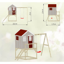 Load image into Gallery viewer, Wooden Playhouse - My Lodge with swing
