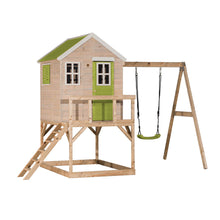 Load image into Gallery viewer, Wooden Playhouse - My Lodge with swing