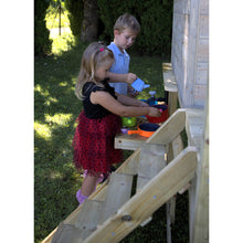 Cargar imagen en el visor de la galería, Casa infantil para jardín  My Lodge con columpio doble y cocina
