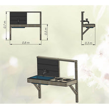 Cargar imagen en el visor de la galería, Casa infantil para jardín  My Lodge con columpio doble y cocina