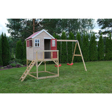 Load image into Gallery viewer, Wooden Playhouse - My Lodge with double swing