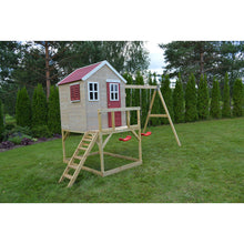 Load image into Gallery viewer, Wooden Playhouse - My Lodge with double swing