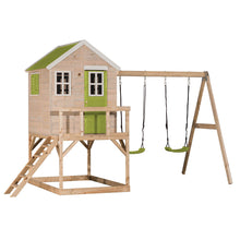Load image into Gallery viewer, Wooden Playhouse - My Lodge with double swing