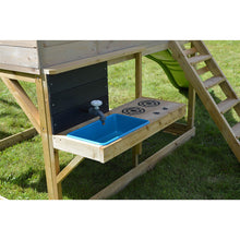 Cargar imagen en el visor de la galería, Casa infantil para jardín My Lodge con columpio, tobogán y cocina