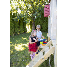 Cargar imagen en el visor de la galería, Casa infantil para jardín My Lodge con columpio, tobogán y cocina