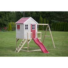 Load image into Gallery viewer, Wooden Playhouse - My Lodge with Swing and Slide