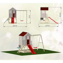 Load image into Gallery viewer, Wooden Playhouse - Nordic Adventure With Slide, Single Swing and Kitchen