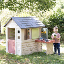 Carregar imatge al visor de la galeria, Casita Infantil Nature con Banco de Trabajo – Smoby