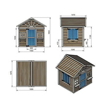 Cargar imagen en el visor de la galería, Casita Infantil de Madera Premontada VISBY Elevada 60 cm