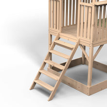 Cargar imagen en el visor de la galería, Casita de madera infantil con tobogán y arenero Panorama 500