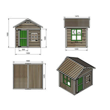 Load image into Gallery viewer, FLAM Wooden Children's Playhouse Pre-Assambled, Elevated 60 cm