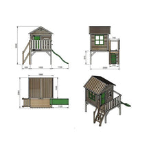 Load image into Gallery viewer, FLAM Wooden Pre-Assambled Children's Playhouse, 90 cm Elevated