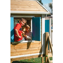 Carregar imatge al visor de la galeria, Caseta Infantil de Fusta Premontada VISBY Elevada 90 cm