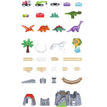 Load image into Gallery viewer, Wooden Train Circuit - Dinosaur Adventure