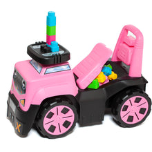 Cargar imagen en el visor de la galería, Correpasillos Coche SUV 3 en 1 Rosa con Juego de Bloques