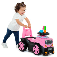 Cargar imagen en el visor de la galería, Correpasillos Coche SUV 3 en 1 Rosa con Juego de Bloques