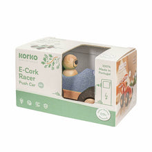 Cargar imagen en el visor de la galería, Coche de juguete de corcho y madera E-Cork Racer de Korko - Azul