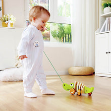 Load image into Gallery viewer, Wooden Crawling Crocodile