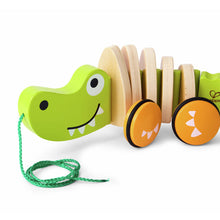 Load image into Gallery viewer, Wooden Crawling Crocodile