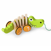 Load image into Gallery viewer, Wooden Crawling Crocodile