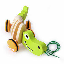 Load image into Gallery viewer, Wooden Crawling Crocodile