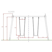 Load image into Gallery viewer, DRACO double wooden swing Professional Use