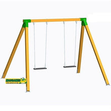 Load image into Gallery viewer, VEGA double wooden swing Professional Use