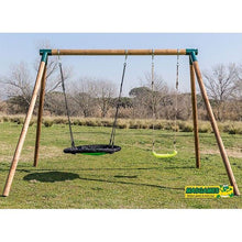 Load image into Gallery viewer, Double round wooden swing DOBLE PLUS XL