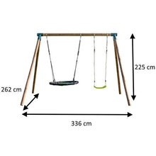 Load image into Gallery viewer, Double round wooden swing DOBLE PLUS XL
