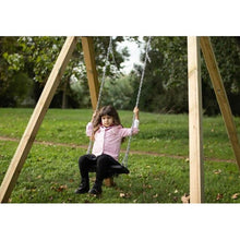 Cargar imagen en el visor de la galería, Columpio individual de madera cuadrada KARAI DELUXE con cadenas