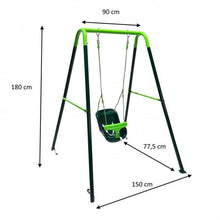Cargar imagen en el visor de la galería, Columpio individual metálico BABOL con asiento bebé