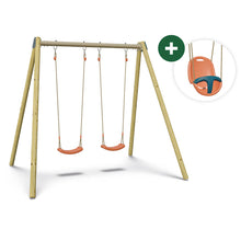 Load image into Gallery viewer, Double Garden Swing and Baby Seat - Harmonie Doublo