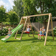Cargar imagen en el visor de la galería, Parque Infantil de Madera Max-Play Gym con Tobogán